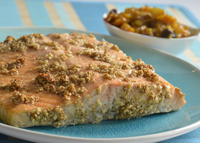 Salmão com Chutney de Manga
